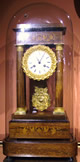 19th Century French Rosewood & Marquetry Portico Clock
